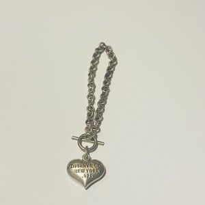 Tiffany & Co. Silver Heart Charm Bracelet